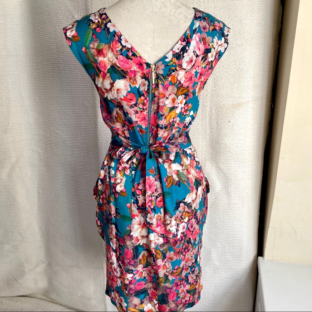 ASOS 8 Electric Floral Print Sheath Dress - Picture 4 of 8